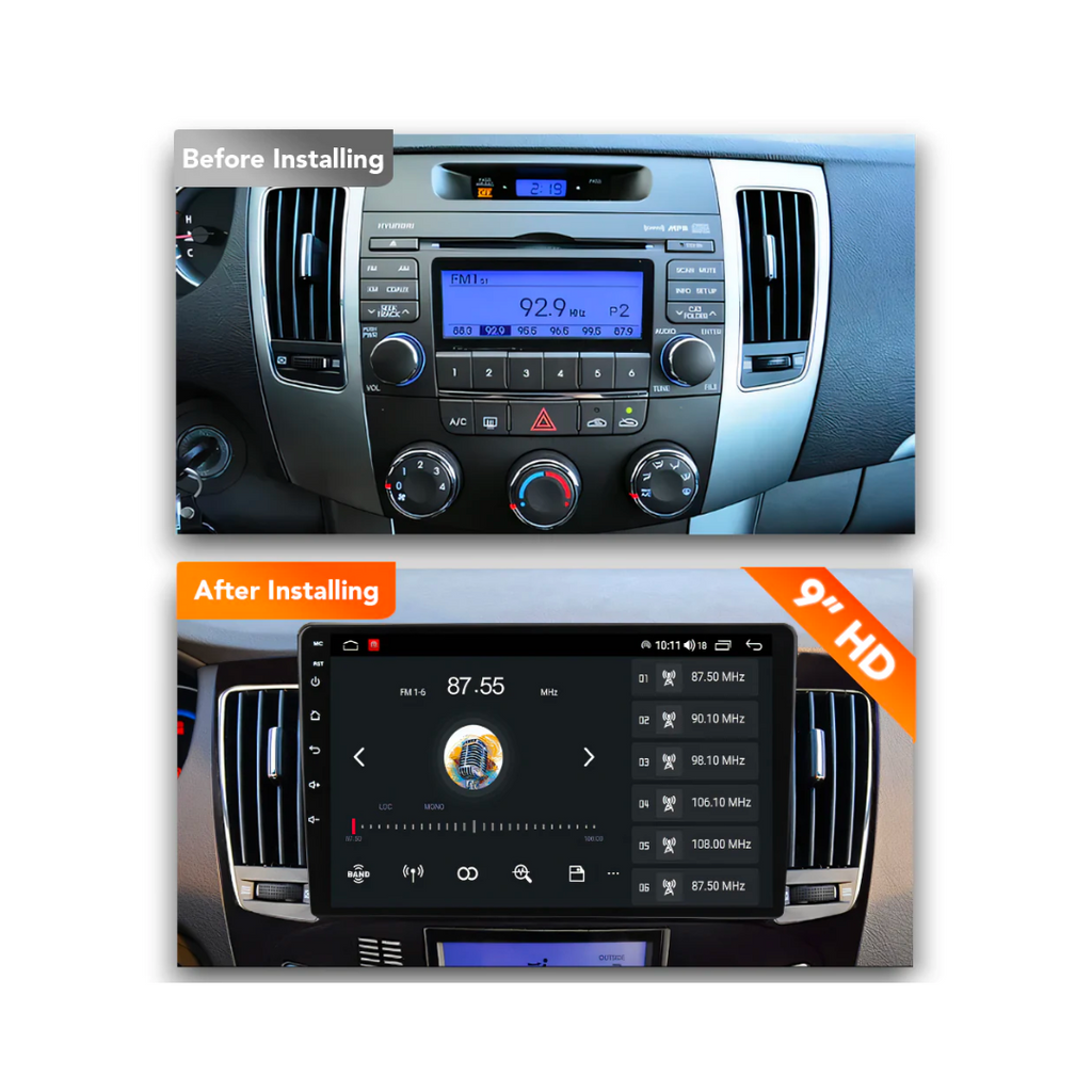 HYUNDAI SONOTA (2008 - 2010) Head Unit With Wireless CarPlay & Android Auto